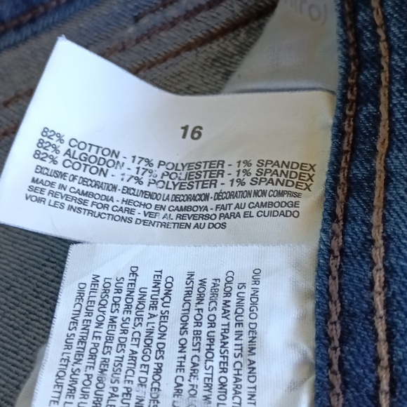 Gloria Vanderbilt Bermuda cropped Jeans size 16 - Picture 4 of 8